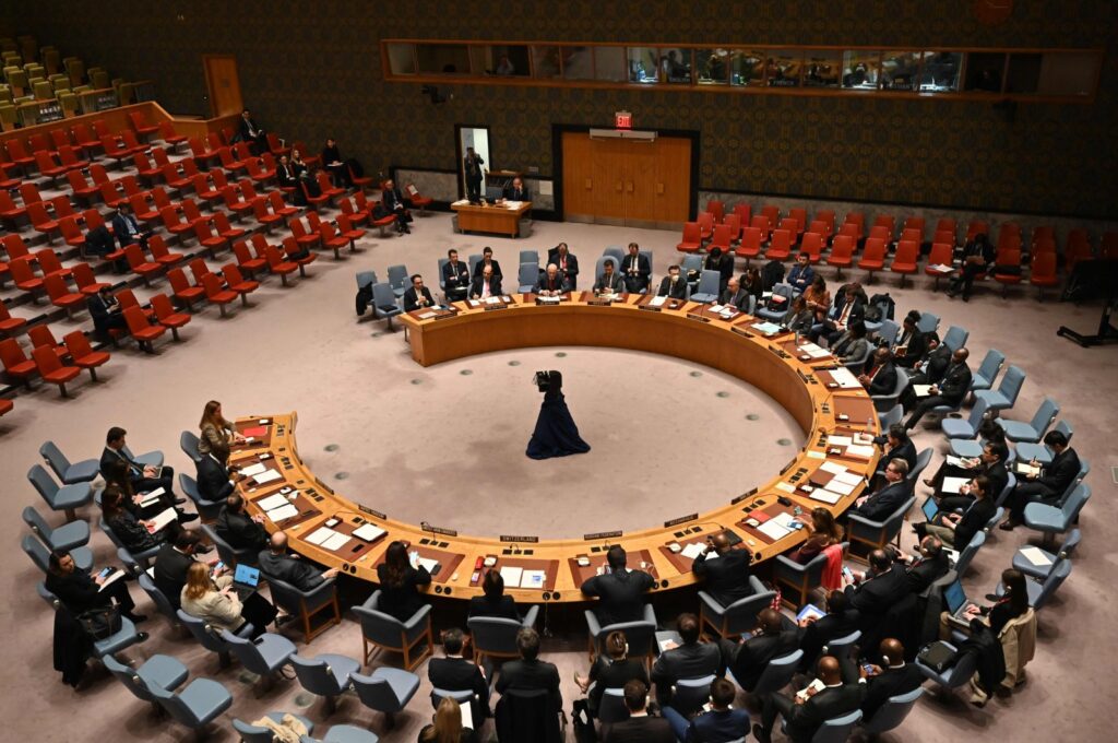 A general view shows a U.N. Security Council meeting on the issue of Syria's chemical weapons, at the U.N. headquarters in New York, U.S., Jan. 5, 2023. (AFP Photo)