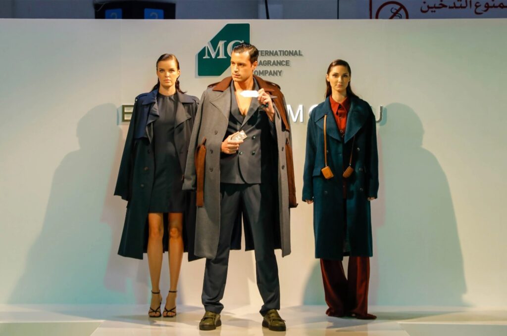 Models present Emre Erdemoğlu's collection "Soul Spaces," in Dubai, United Arab Emirates, Oct. 31, 2022. (Photo courtesy of beMan Magazine)