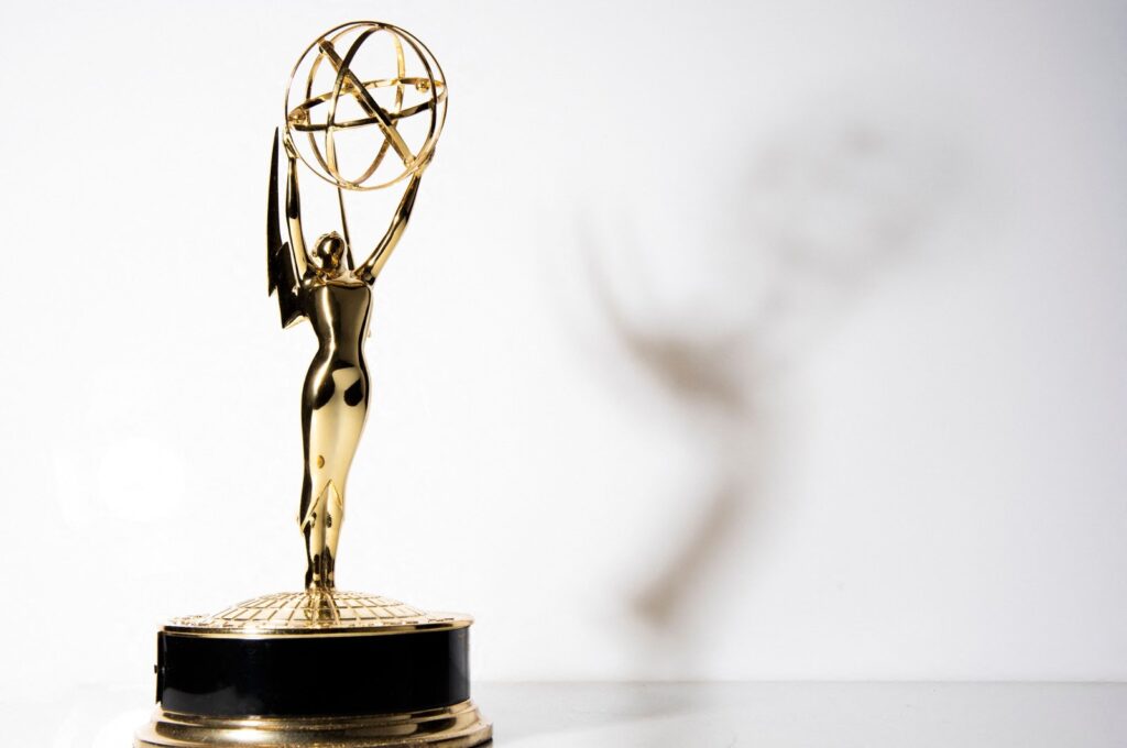 An Emmy Trophy is pictured in Los Angeles, California, U.S., September 16, 2021. (AFP Photo)