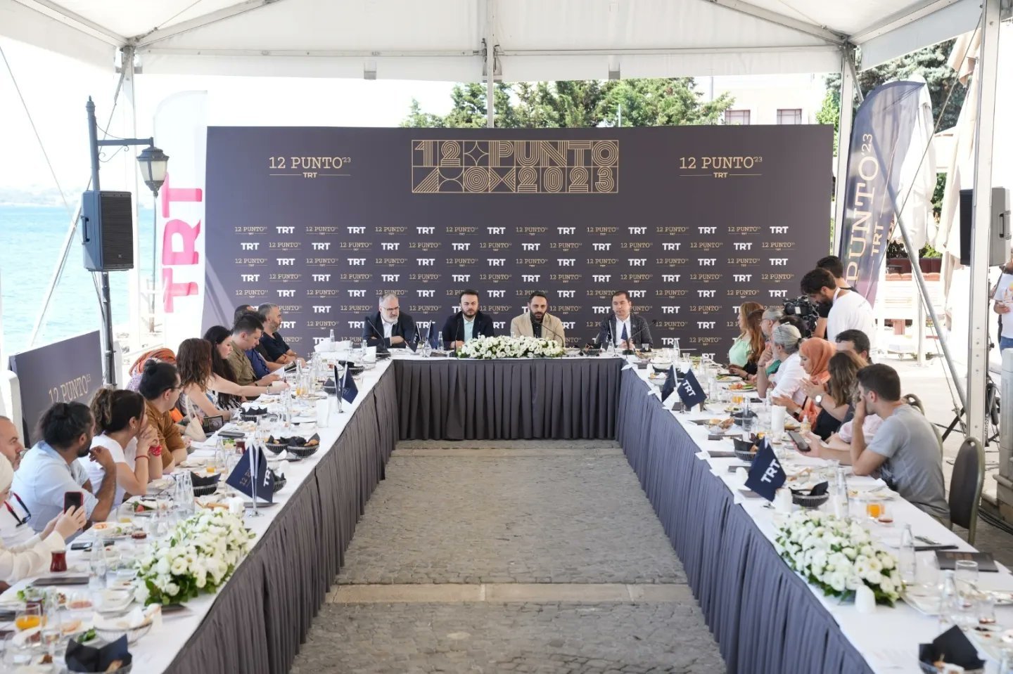 282812 The news conference of TRT's '12 Punto' in Feriye, Istanbul, Türkiye, July 17, 2023. (Photo courtesy of TRT)