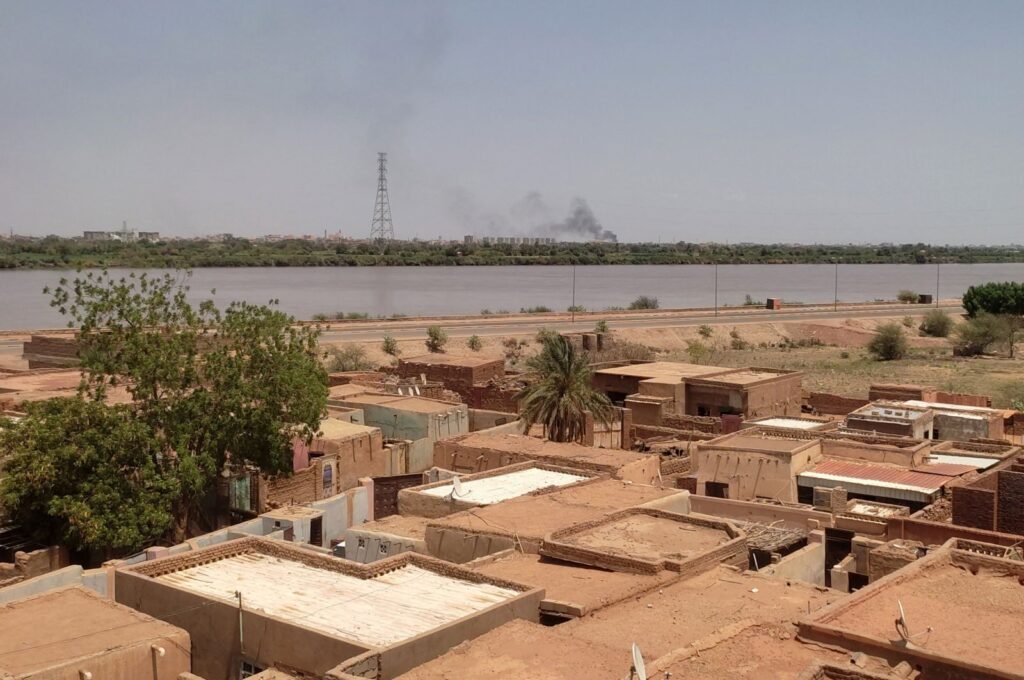 Smoke billows in the distance north of the Bahri district in Khartoum, Sudan, July 17, 2023. (AFP Photo)