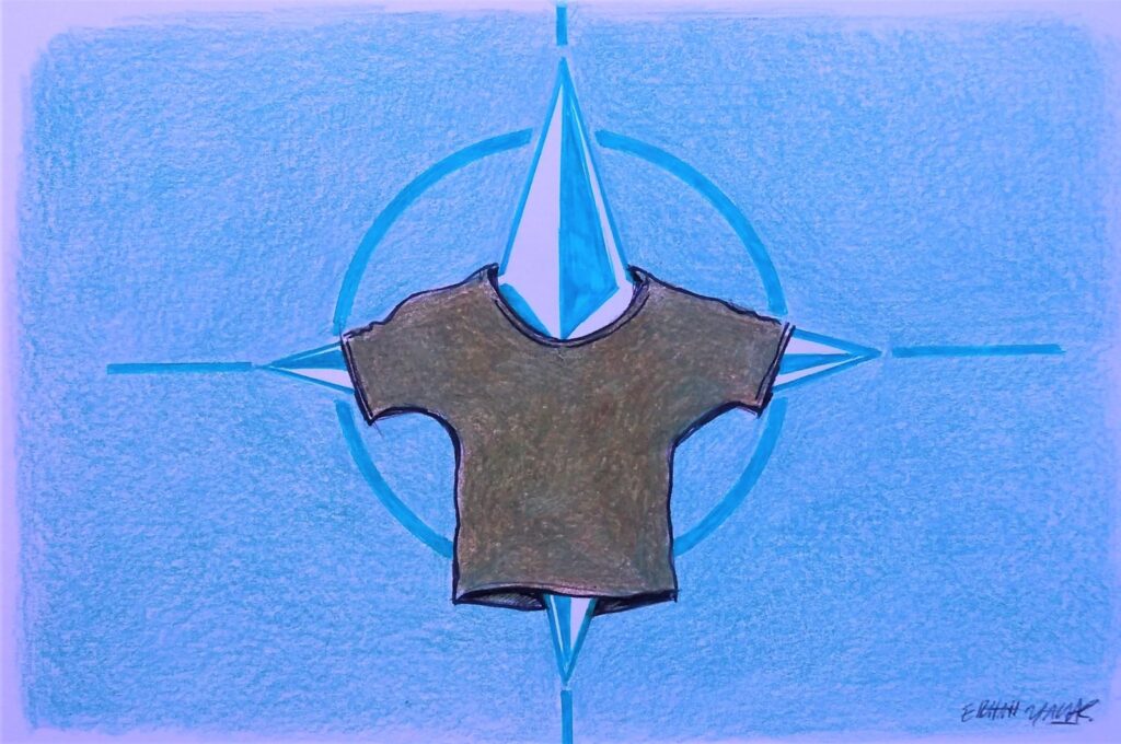 "The formal affirmation in the final communique that 'Ukraine's future is in NATO' is certainly a big win for Ukrainian President Volodymyr Zelenskyy." (Illustration by Erhan Yalvaç)