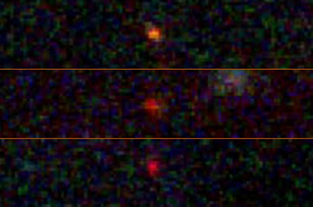 Three interstellar objects identified by the James Webb Space Telescope, in Dec., 2022. (Reuters Photo)
