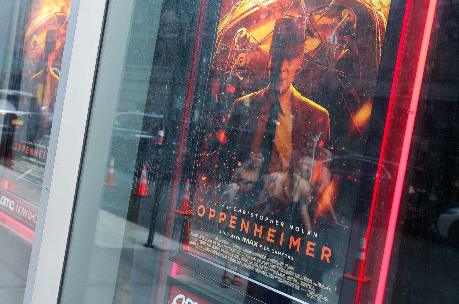 A poster for the film "Oppenheimer," in New York, U.S., July 17, 2023. (AFP Photo)