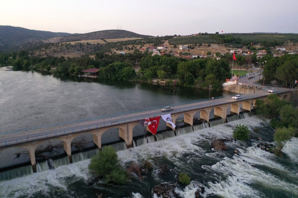 The rising waters of the Gediz River flow through Adala Canyon, Manisa, western Türkiye, July 24, 2023. (AA Photo)