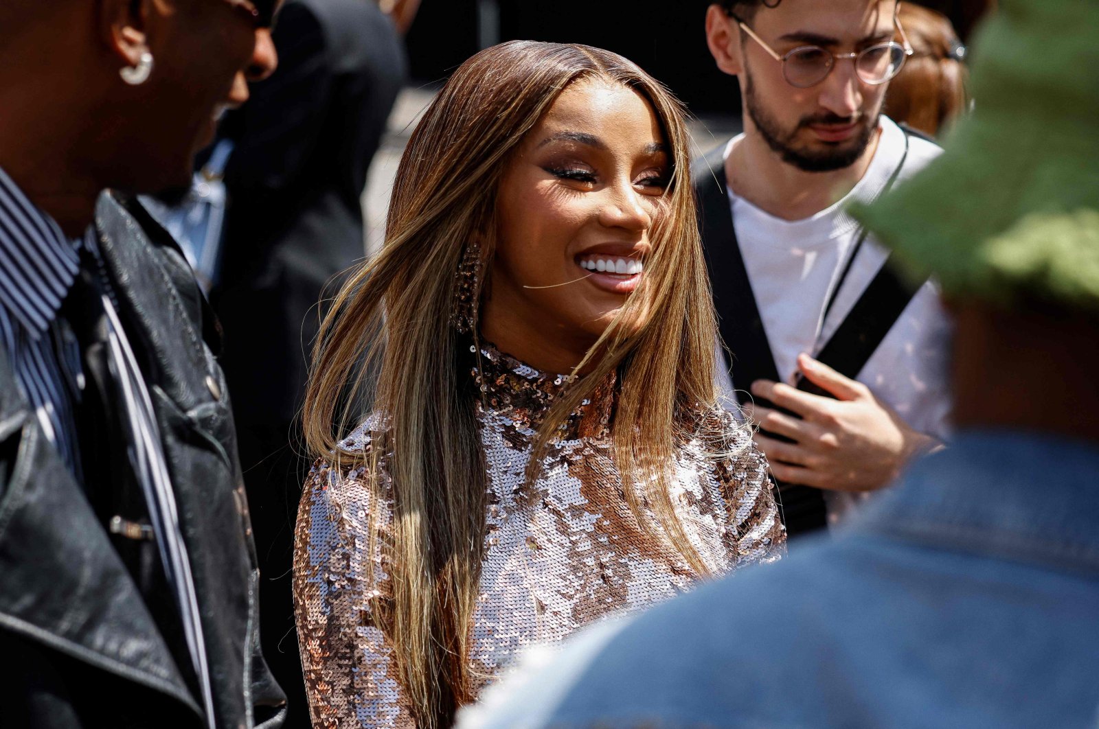 U.S. singer Belcalis Marlenis Almanzar Cephus aka Cardi B leaves after attending the Fendi runway during the Women's Haute-Couture Fall/Winter 2023/2024 Fashion Week in Paris, France, July 6, 2023. (AFP Photo)