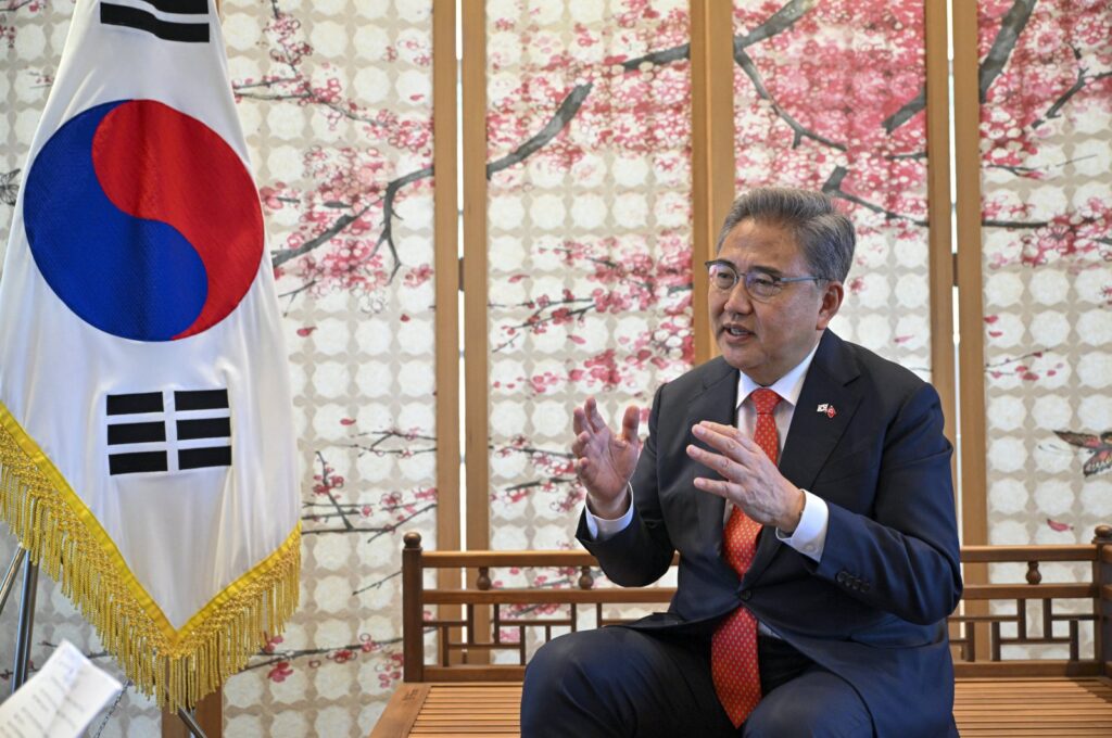 South Korean Foreign Minister Park Jin speaks during an interview, in Ankara, Türkiye, July 31, 2023. (AA Photo)