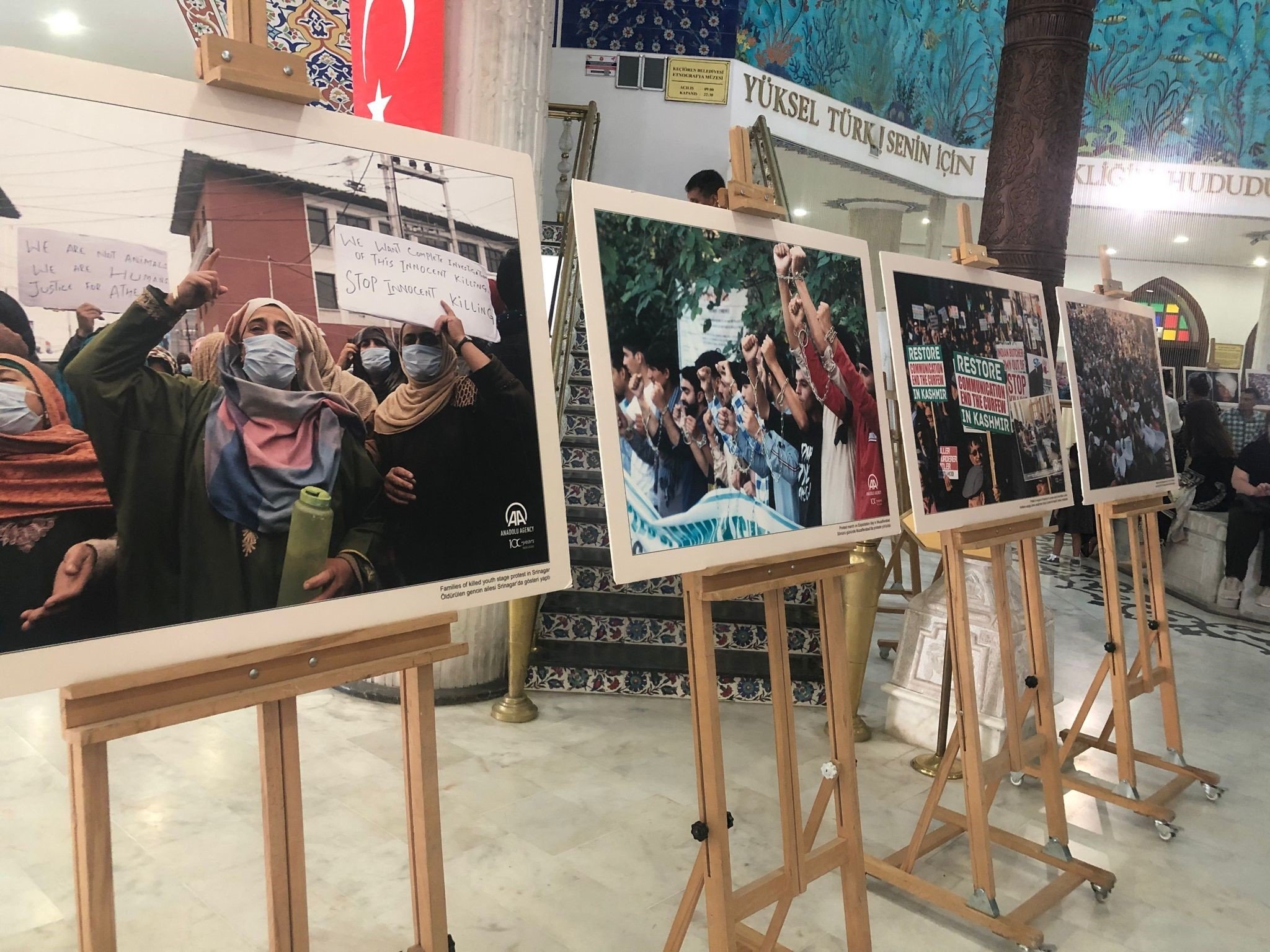 285906 Ankara Keçiören Municipality and the Embassy of Pakistan in Ankara organized a photo exhibition within the scope of 'Kashmir Solidarity Day,' Aug. 3, 2023. (IHA Photo)