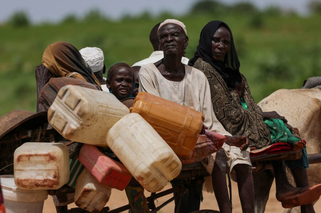 Sudanese refugees ride a cart near the Sudan-Chad border, Adre, Chad, Aug. 2, 2023. (Reuters Photo)