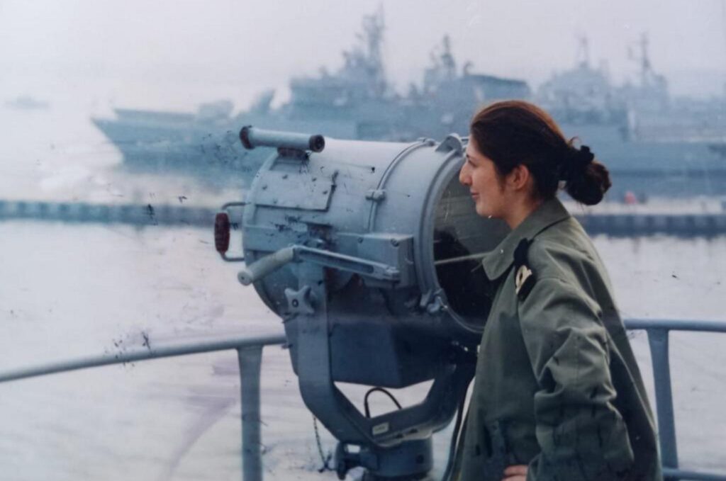 The undated photo shows the first woman admiral in the Turkish Armed Forces (TSK), Staff Col. Gökçen Fırat." (AA Photo)