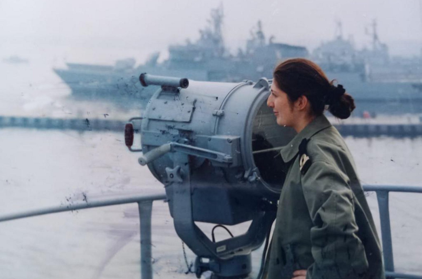 The undated photo shows the first woman admiral in the Turkish Armed Forces (TSK), Staff Col. Gökçen Fırat." (AA Photo)