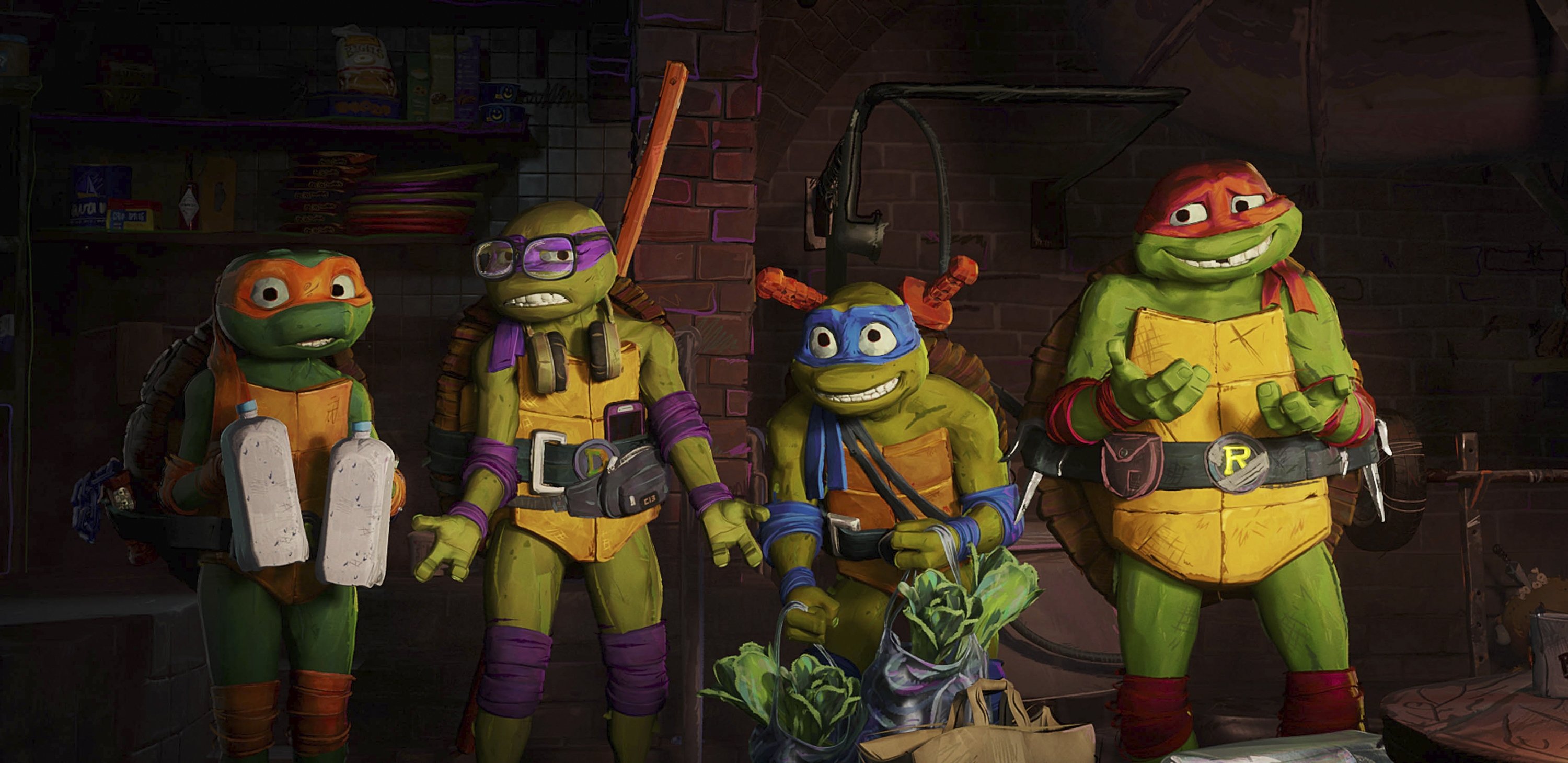 286317 This image released by Paramount Pictures shows, from left, Michelangelo