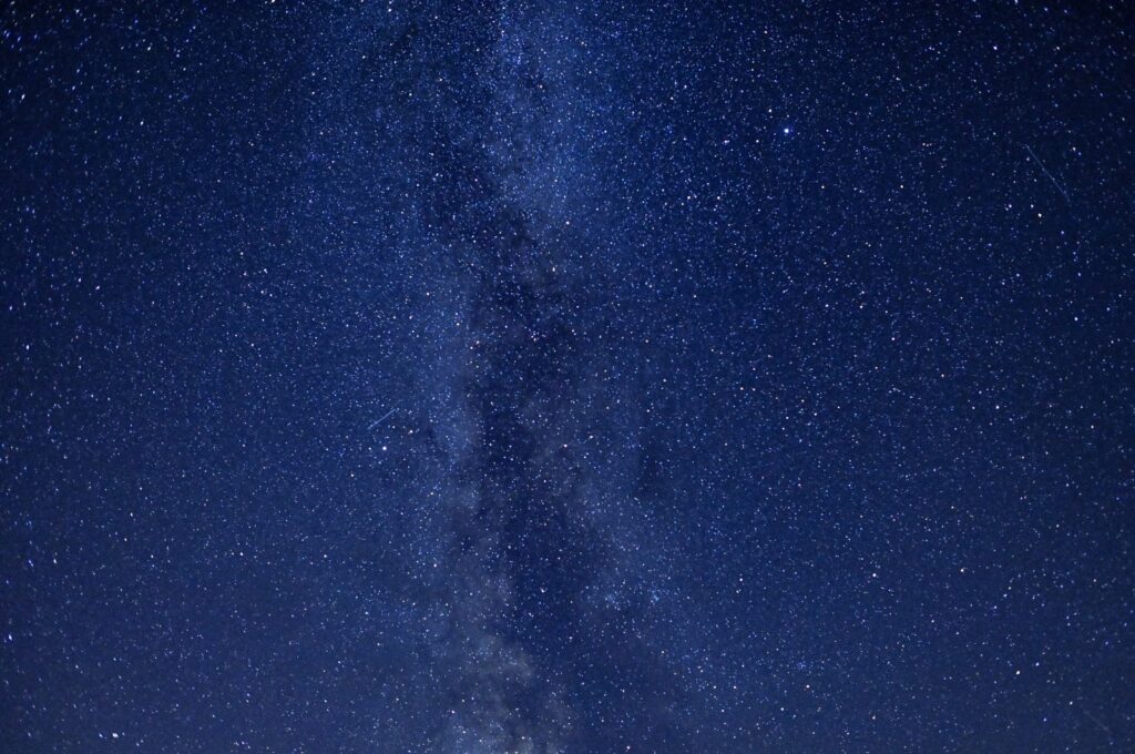 Part of the Milky Way is seen in the night sky in northern Germany. (dpa Photo)