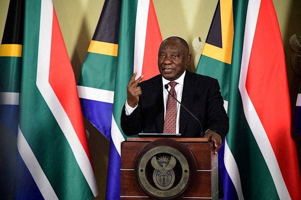 South African President Cyril Ramaphosa speaks after he signed legislation into law last month recognizing sign language as the country's 12th official language, Pretoria, South Africa, July 19, 2023. (Reuters Photo)