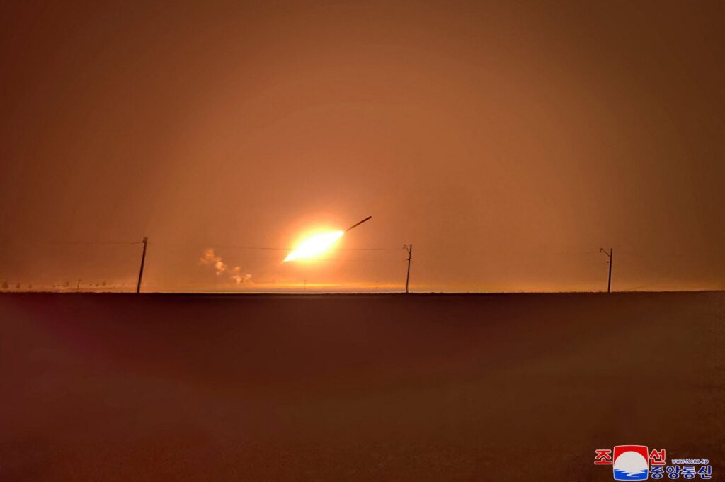 A firing drill for simulated tactical nuclear attack at an undisclosed location in North Korea, Sept. 2, 2023. (AFP Photo)