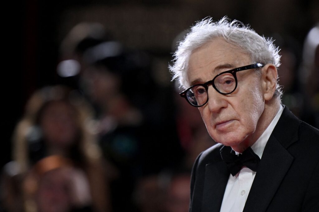 U.S. director Woody Allen poses on the red carpet of the movie "Coup de Chance" presented out of competition at the 80th Venice Film Festival, Venice, Italy, Sept. 4, 2023. (AFP Photo)