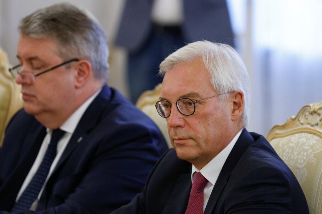 Russia's Deputy Foreign Minister Alexander Grushko looks on during a meeting with Turkish Foreign Minister Hakan Fidan in Moscow, Russia, Aug. 31, 2023. (Reuters Photo)