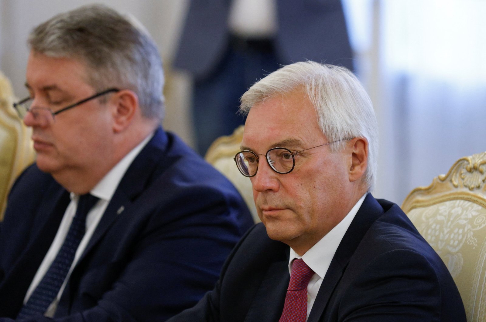 Russia's Deputy Foreign Minister Alexander Grushko looks on during a meeting with Turkish Foreign Minister Hakan Fidan in Moscow, Russia, Aug. 31, 2023. (Reuters Photo)