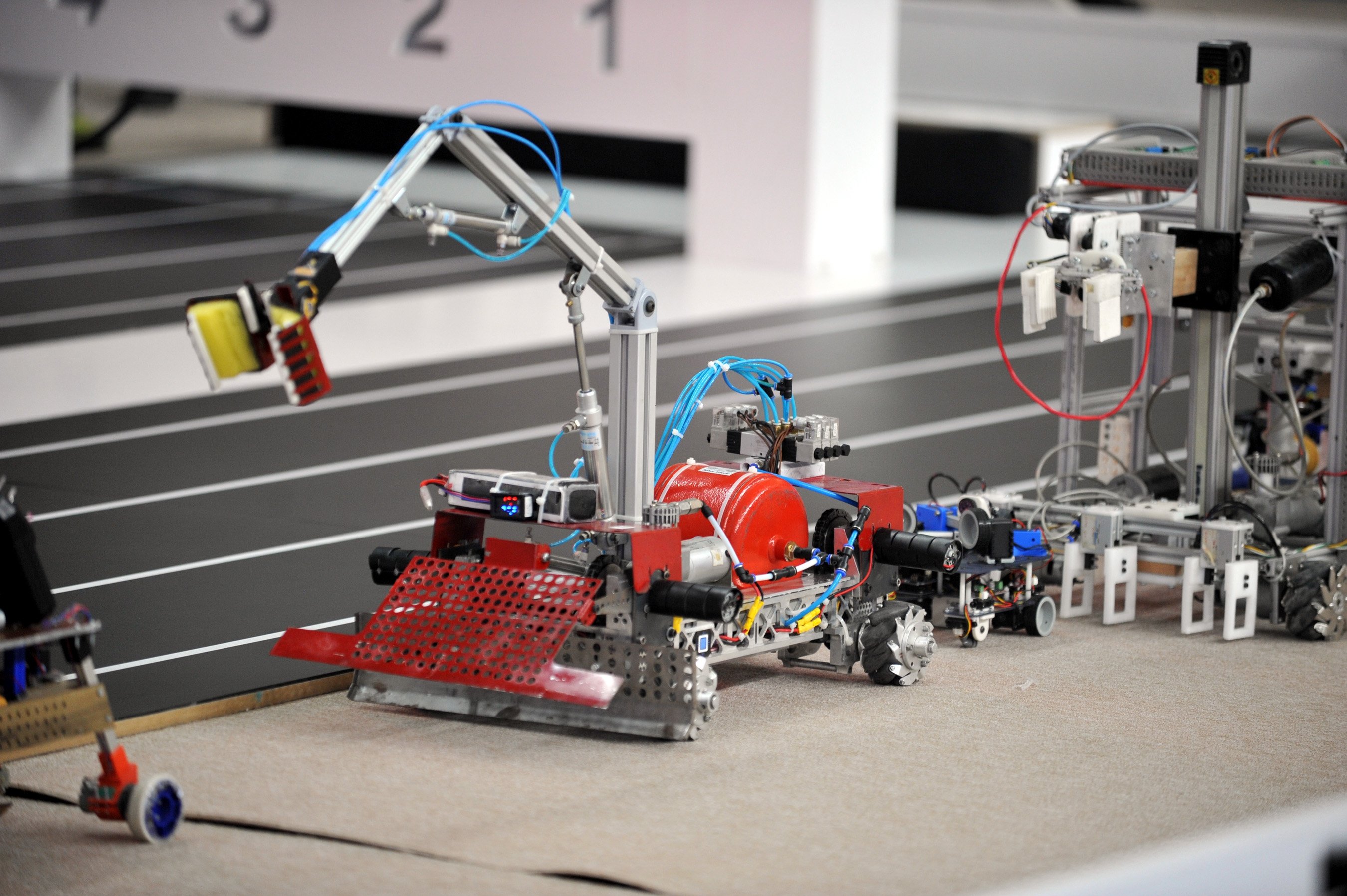 290944 Robots on display at 15th International MEB Robot Competition, Bursa, Türkiye, Sept. 07, 2023. (DHA Photo)