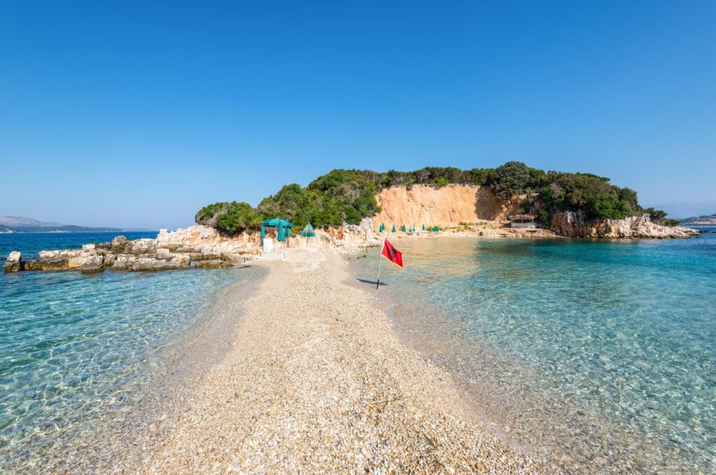 Stunning Albanian beach between the Twin Islands of Ksamil, Albania. (Shutterstock Photo)