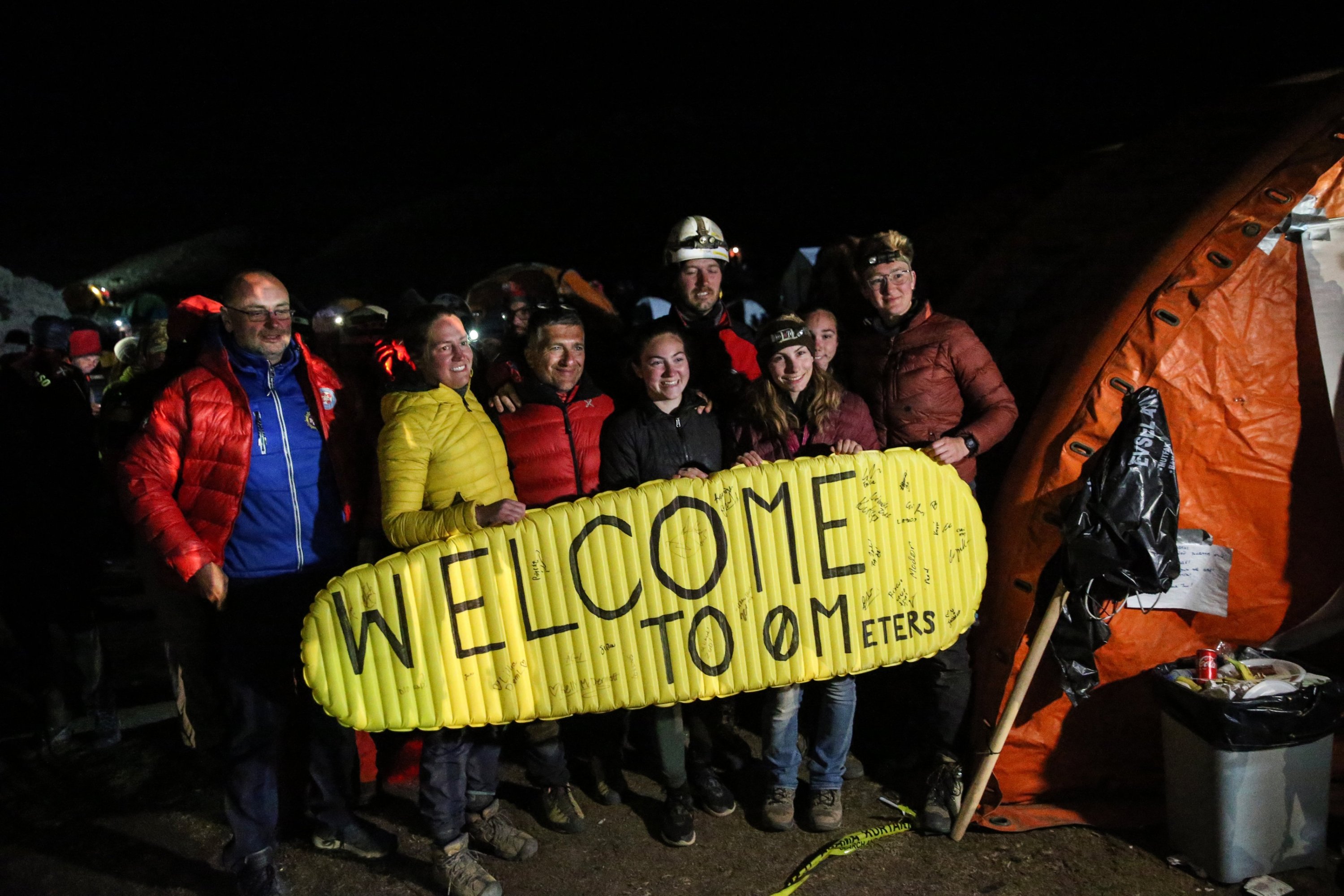 291730 Rescue teams welcome American caver Mark Dickey on his successful rescue from Morca Cave, Mersin, Türkiye, Sept. 12, 2023. (AA Photo)