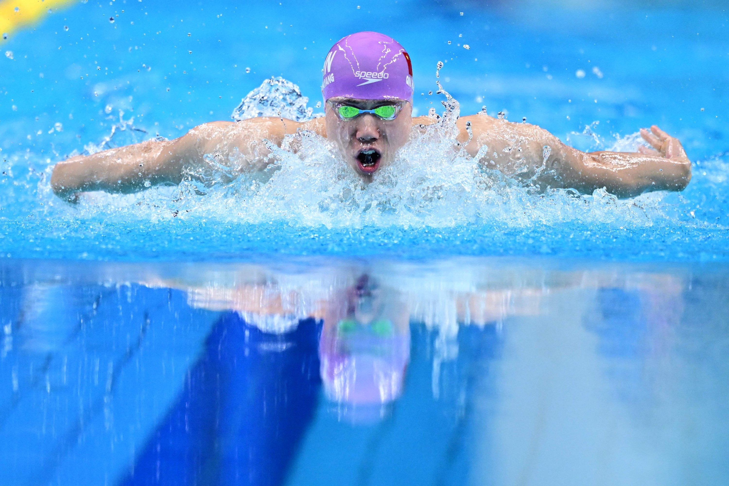 293578 China's Qin Haiyang competes in the men's 200m individual medley final at the 2022 Asian Games, Hangzhou, China, Sept. 24, 2023. (AFP Photo)