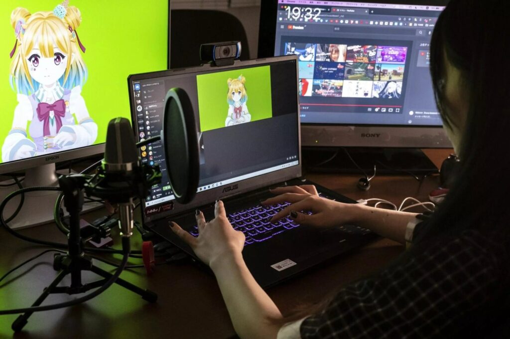 VTubers use virtual avatars or characters to represent themselves on platforms like YouTube. (AFP Photo)