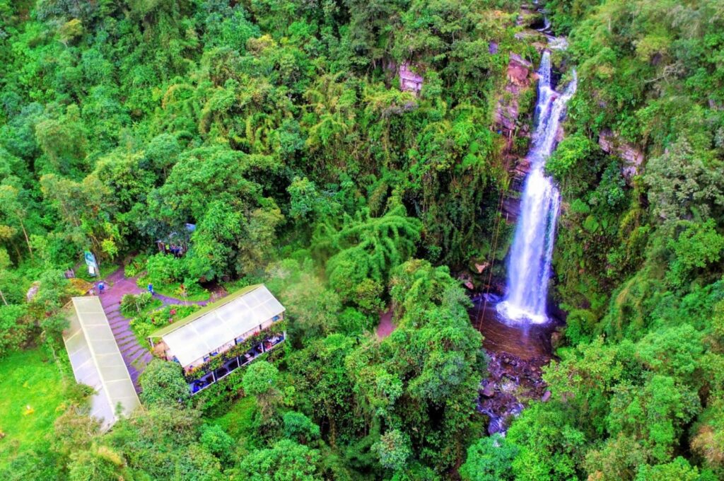 The Cascada la Chorrera Waterfall holds the distinction of being the country's tallest waterfall, Bogota, Colombia. (Photo courtesy of Choachi Municipality Tourism Association)