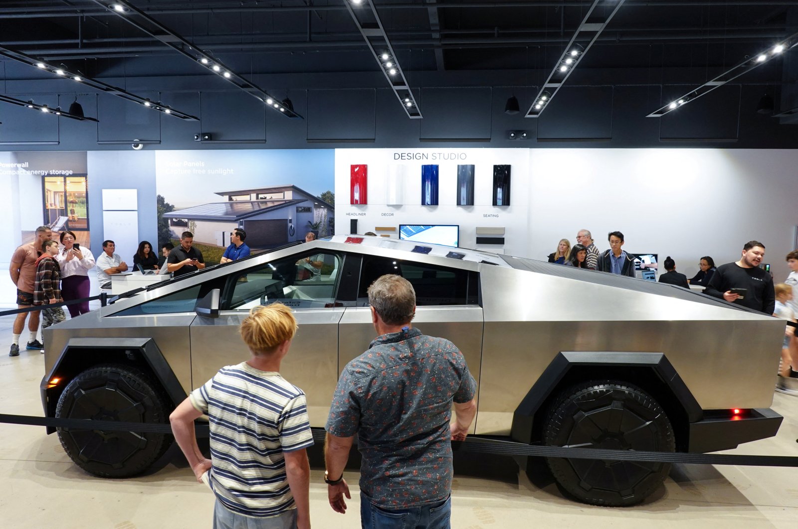 Tesla’s new Cybertruck is displayed at a Tesla store in San Diego, California, U.S., Nov. 20, 2023. (Reuters Photo)