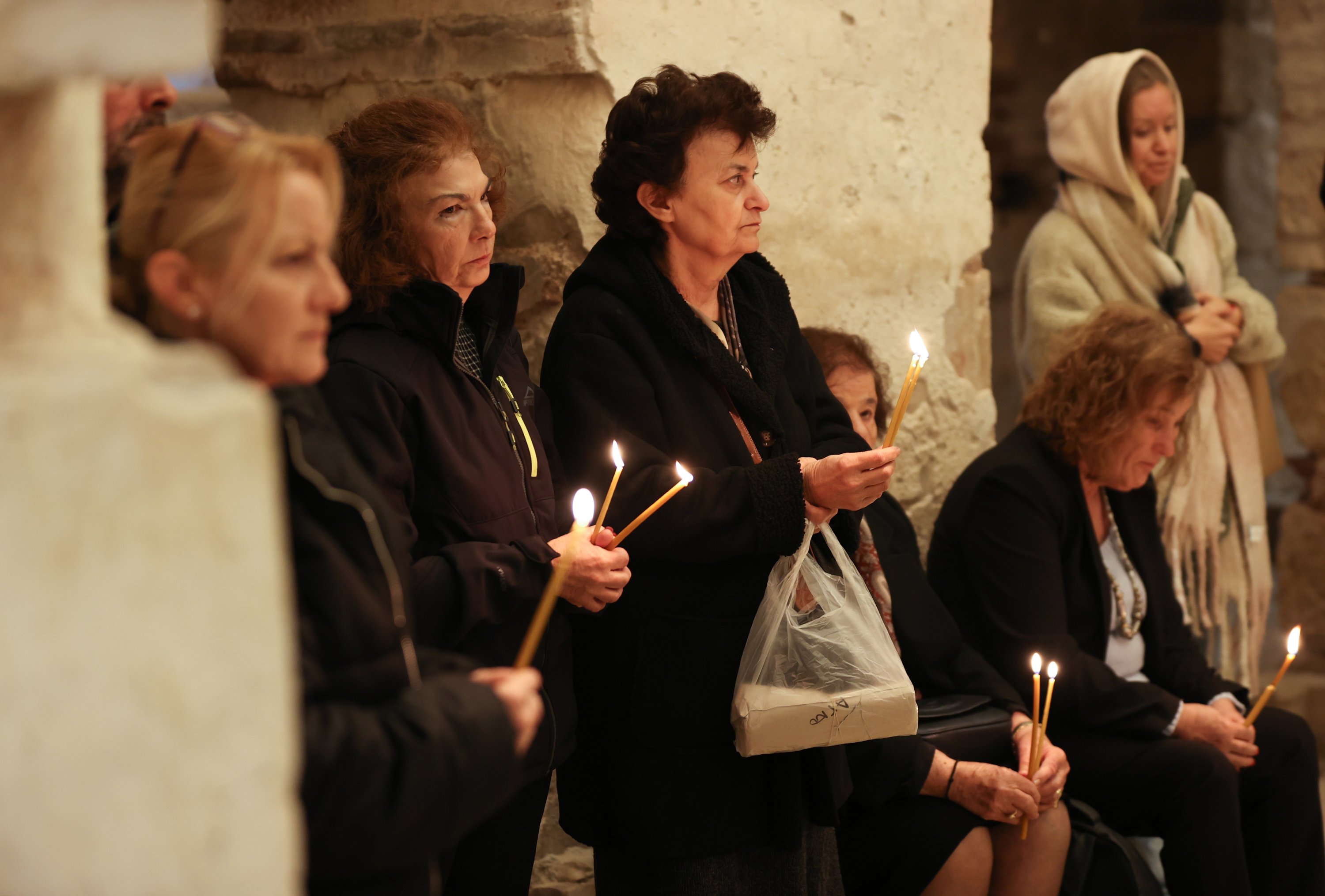 304558 People attend a mass led by Fener Greek Patriarch Bartholomeos for Saint Nicholas, known as