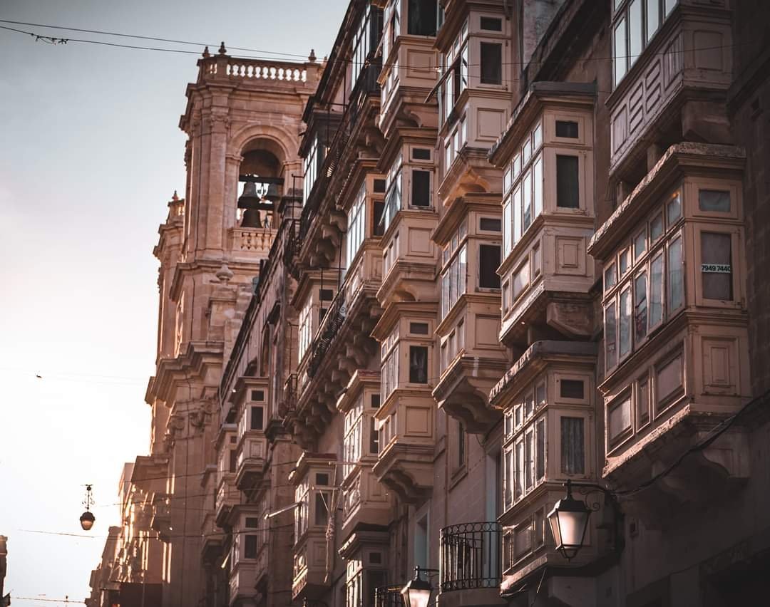 304757 Traditional balconies symbolize Indian architecture, Valletta, the capital of Malta, Dec. 1, 2023. (Photo by Irfan Raja)