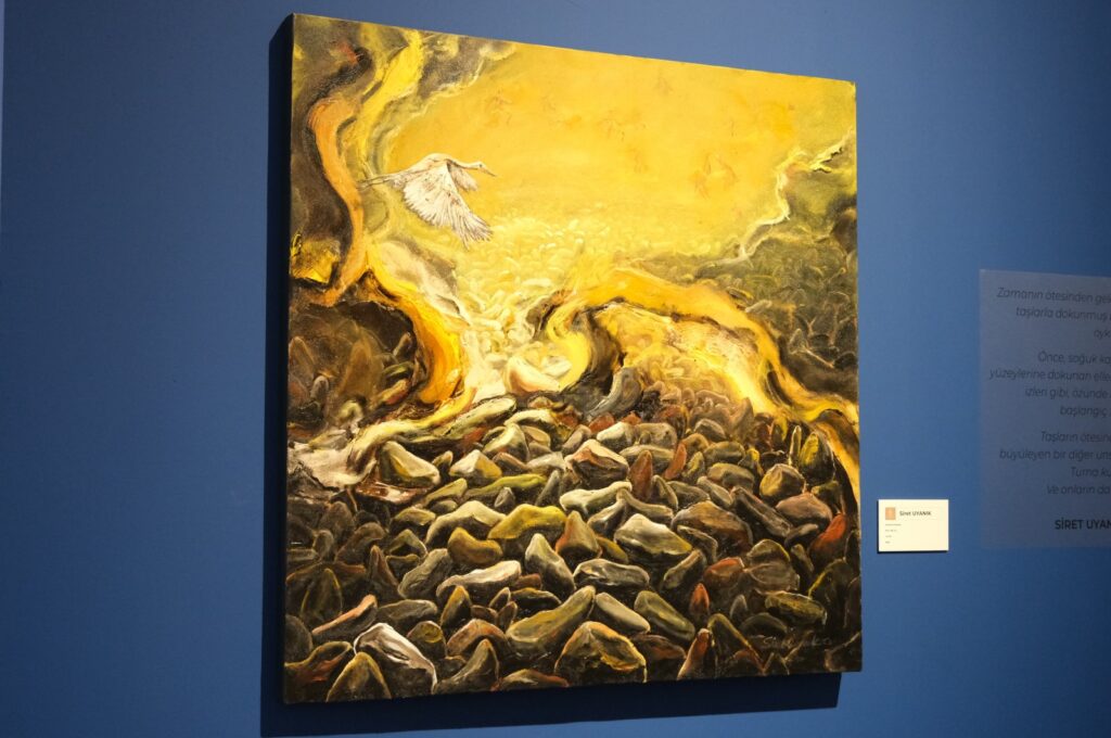 Artwork from the exhibition "Traces of Memory: Neolithic City Çatalhöyük," Istanbul, Türkiye, Dec. 21, 2023. (Photo courtesy of AKM)