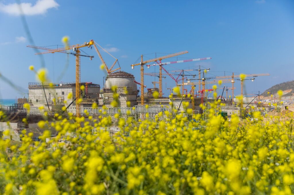 The Akkuyu Nuclear Power Plant construction site in southern Mersin province, Türkiye, Nov. 4, 2023. (AA Photo)