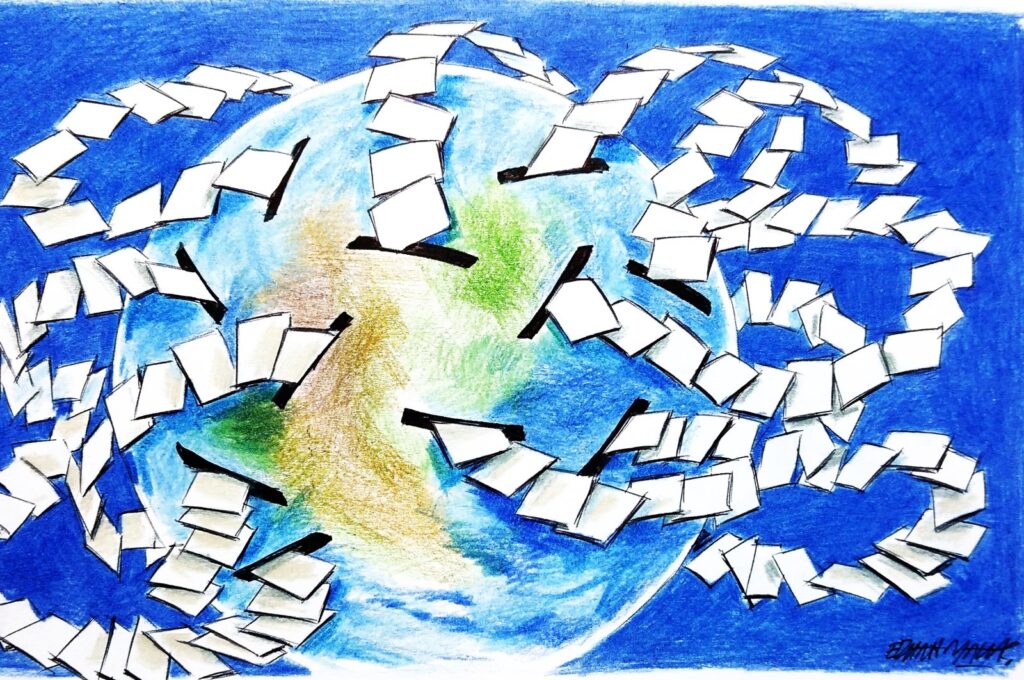 "As we step into 2024, the trajectory of humanity remains uncertain, but one thing is certain – it will be a dynamic year." (Illustration by Erhan Yalvaç)