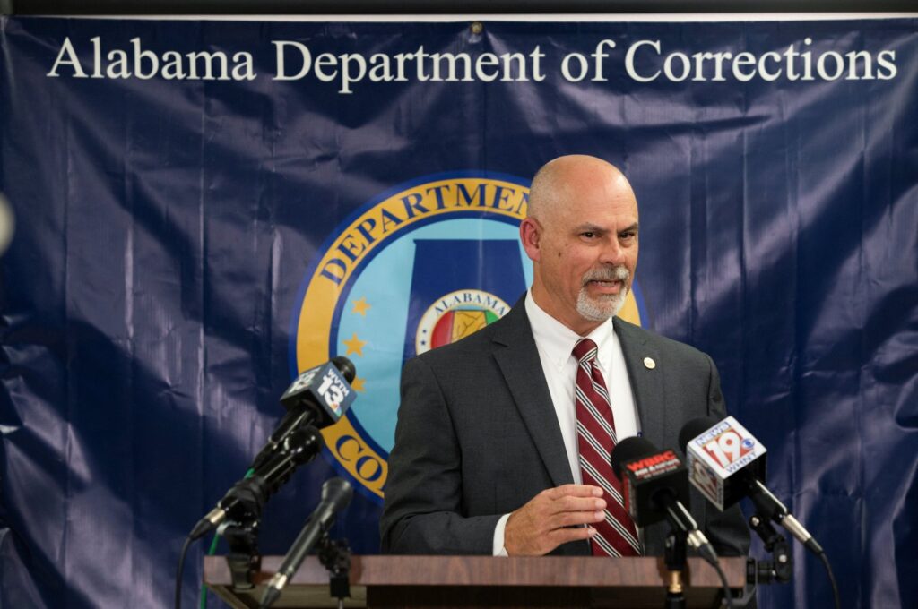 Alabama's Commissioner of the Department of Corrections John Hamm speaks to reporters, following Kenneth Smith's execution by asphyxiation using pure nitrogen at Holman Correctional Facility, in Atmore, Alabama, U.S. Jan. 25, 2024. (Reuters Photo)