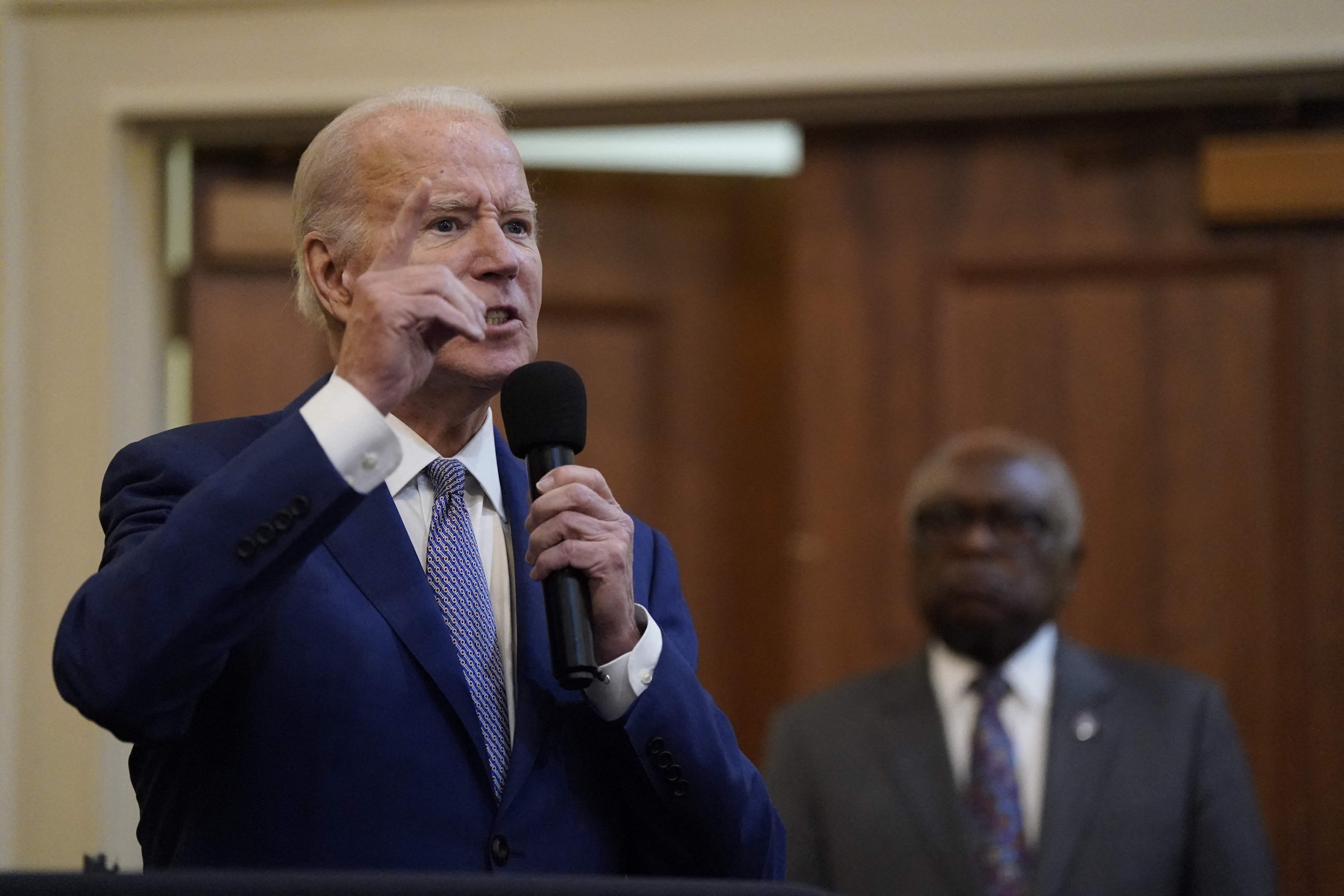312287 U.S. President Joe Biden speakst at a program in West Columbia, South Carolina, U.S., Jan. 28, 2024. (AFP Photo)