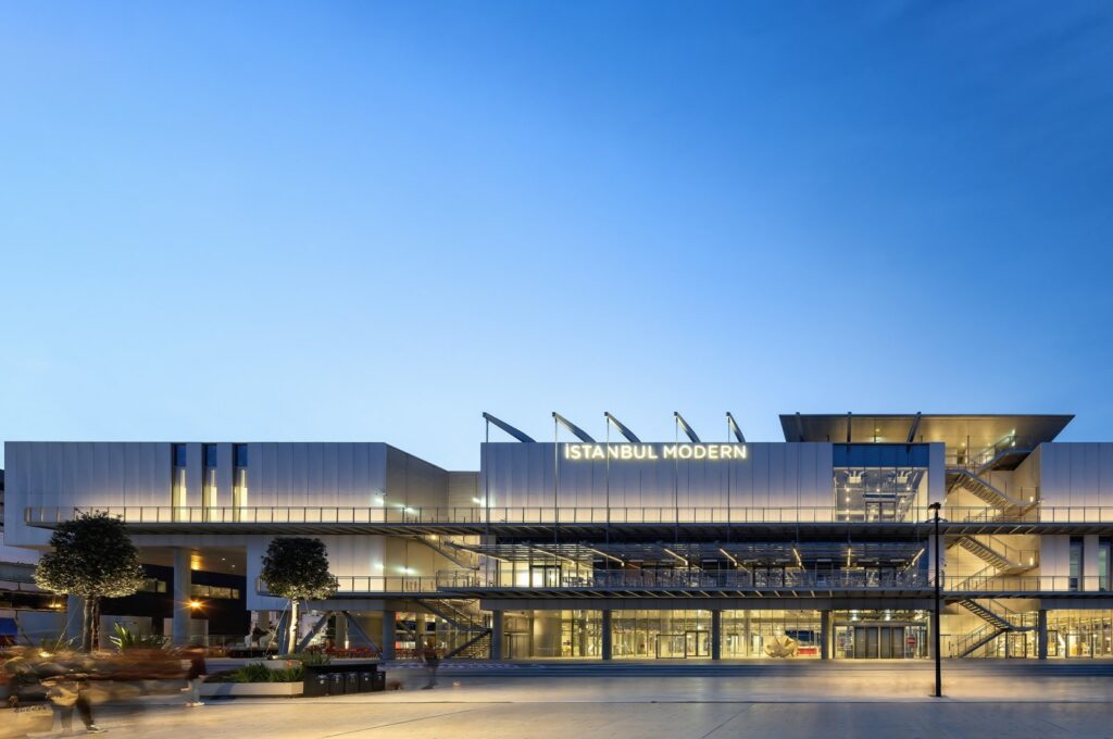 The façade of the new Istanbul Modern Art Museum designed by Renzo Piano, Istanbul, Türkiye, May 2, 2023. (Photo courtesy of Istanbul Modern)