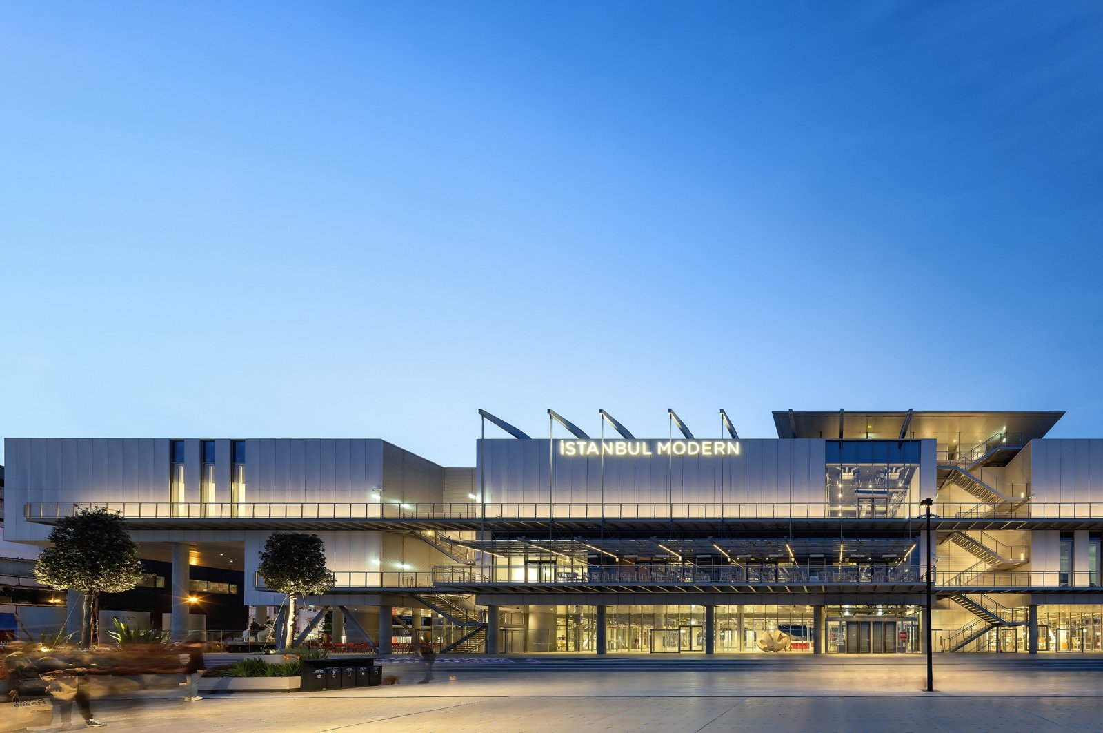 The façade of the new Istanbul Modern Art Museum designed by Renzo Piano, Istanbul, Türkiye, May 2, 2023. (Photo courtesy of Istanbul Modern)