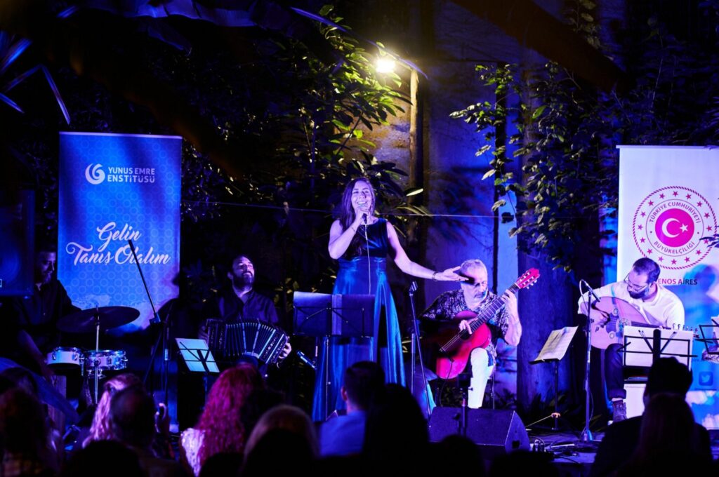 Turkish and Argentine artists received widespread acclaim for their captivating performances, blending iconic pieces from both cultures at a concert titled "Music Festival from Istanbul to Buenos Aires," Buenos Aires, Argentina, Feb. 12, 2024. (AA Photo)