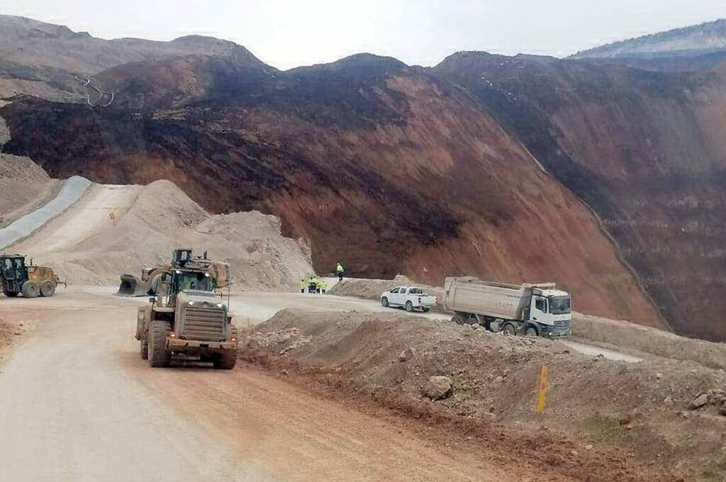 The mountainous area near the Çöpler mine in Erzincan, Feb. 13, 2024. (DHA Photo)