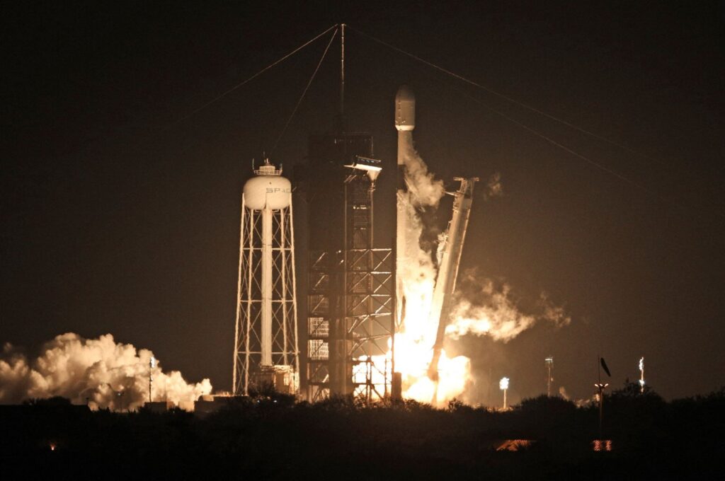 Intuitive Machines' Nova-C mission, launched by SpaceX, will study the moon's surface for NASA's Artemis program. Odysseus, the lander, will be the first U.S. craft to land on the moon in 50-plus years, Florida, U.S., Feb. 15, 2024. (AFP Photo)