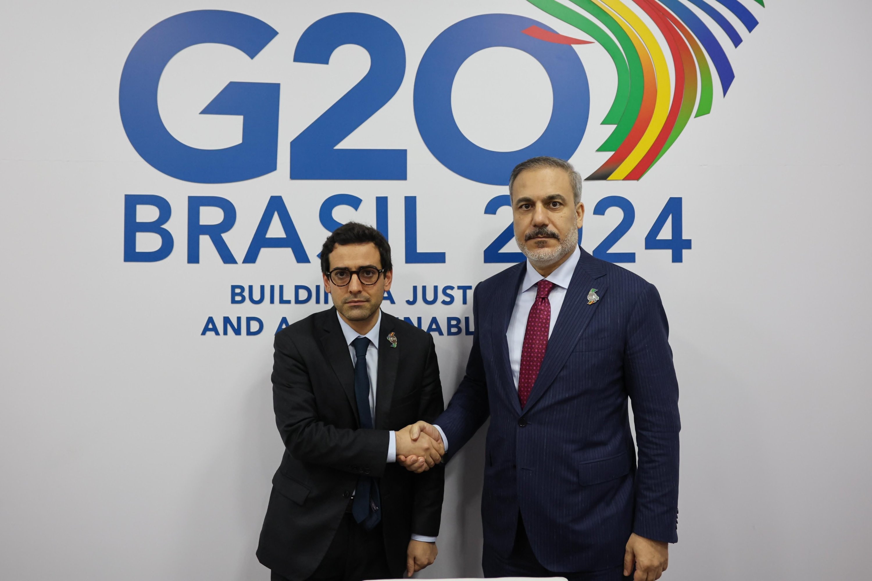 316377 Foreign Minister Hakan Fidan and French counterpart Stephane Sejourne hold talks in Rio de Janeiro, Brazil, Feb. 22, 2024. (AA Photo)
