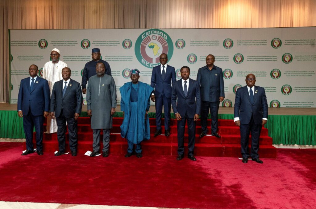 Leaders pose for a photo before the Economic Community of West African States (ECOWAS) Extraordinary Session of the Authority of Heads of State and Government in Abuja, Nigeria Feb. 24, 2024. (Reuters Photo)