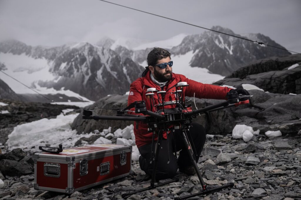 Murat Özkatan, a member of the 8th National Antarctic Science Expedition, conducts research on Horseshoe Island, Antarctica, Feb. 28, 2024. (AA Photo)