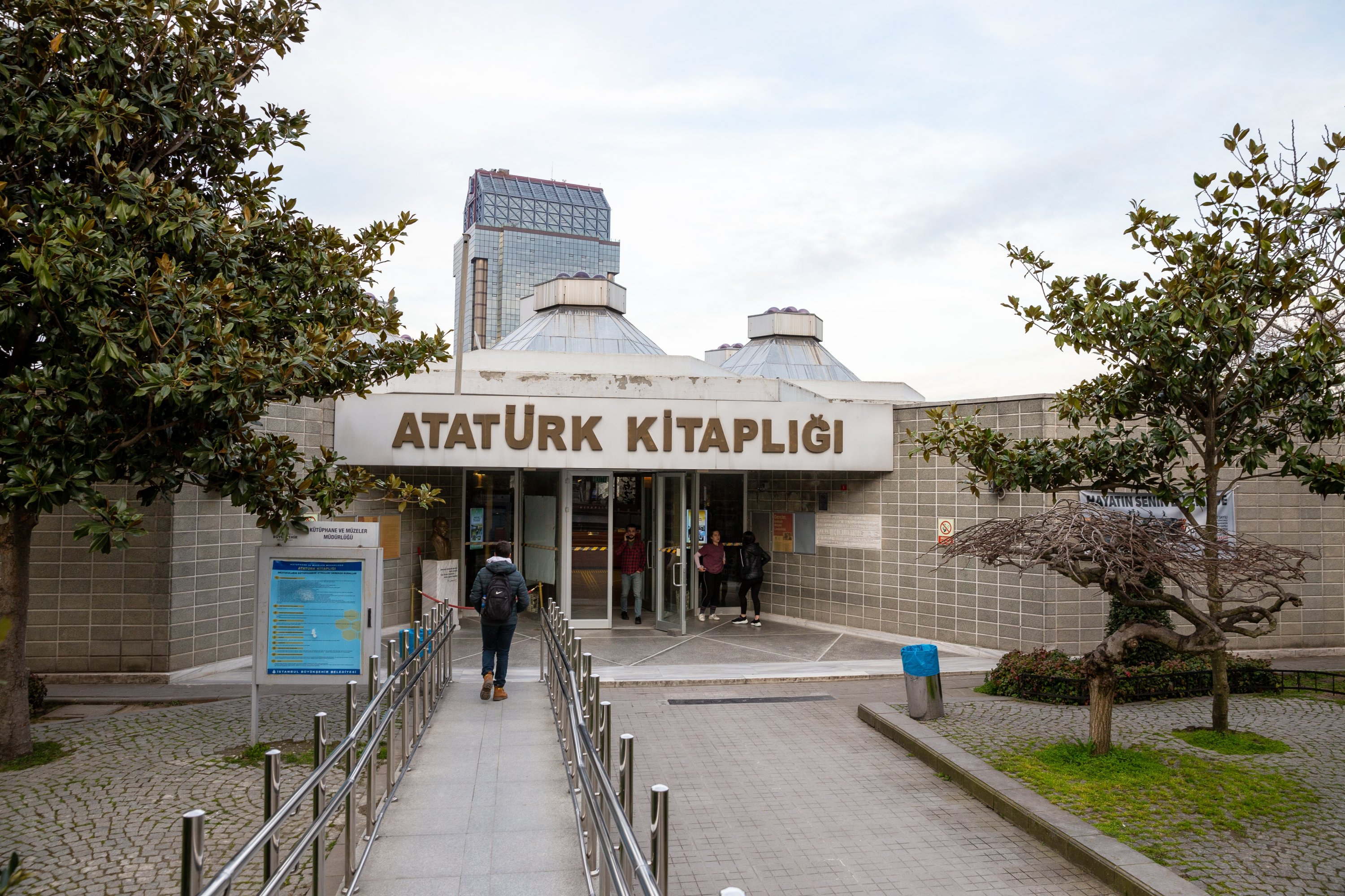 320832 The exterior facade of Atatürk Library, which was constructed by Koç Holding for the 50th anniversary of the republic in 1973, Istanbul, Türkiye, Feb. 26, 2020. (Shutterstock Photo)