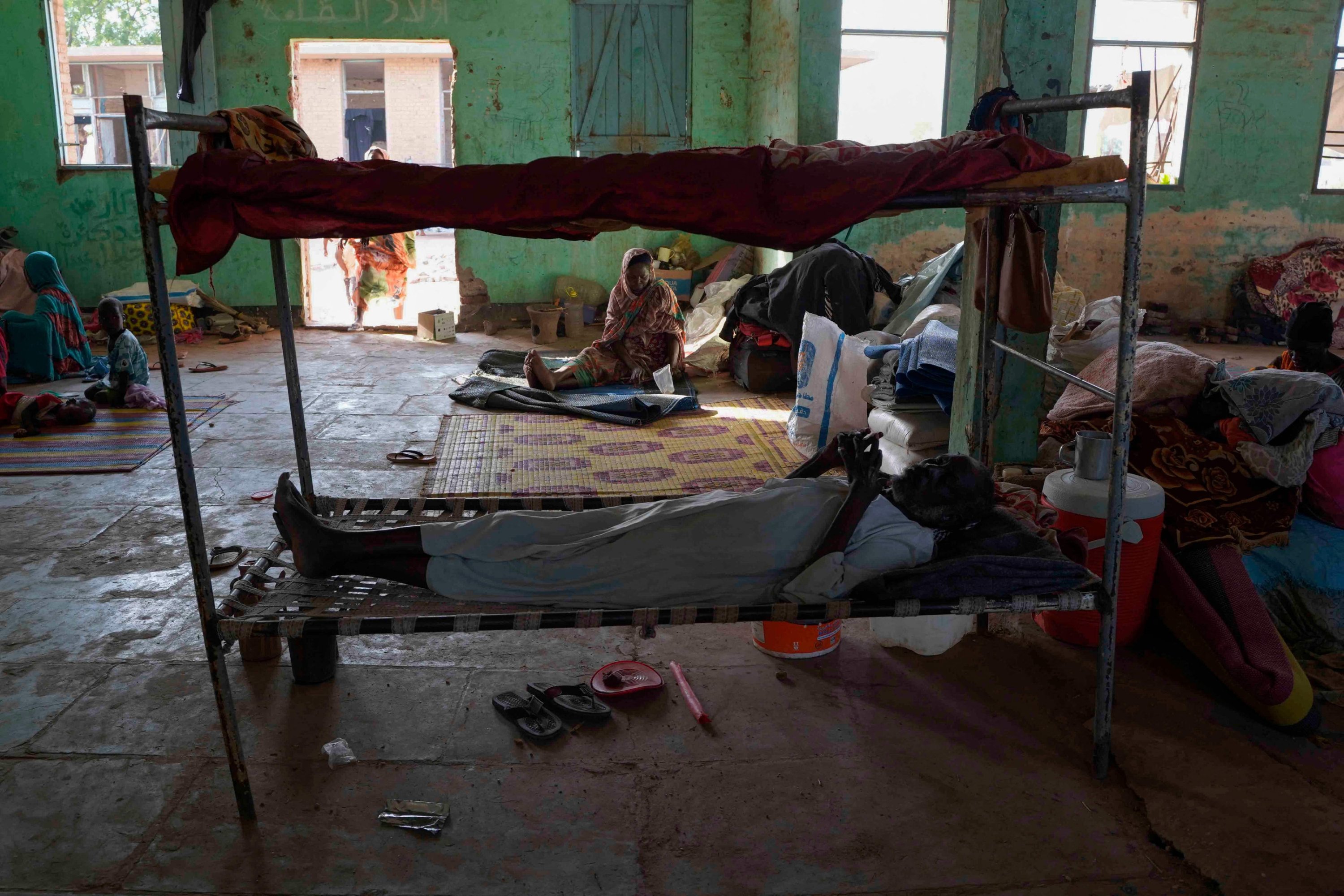 323456 Internally displaced Sudanese people reside in the Hasahisa secondary school, al-Hasahisa, Sudan, July 10, 2023. (AFP Photo)