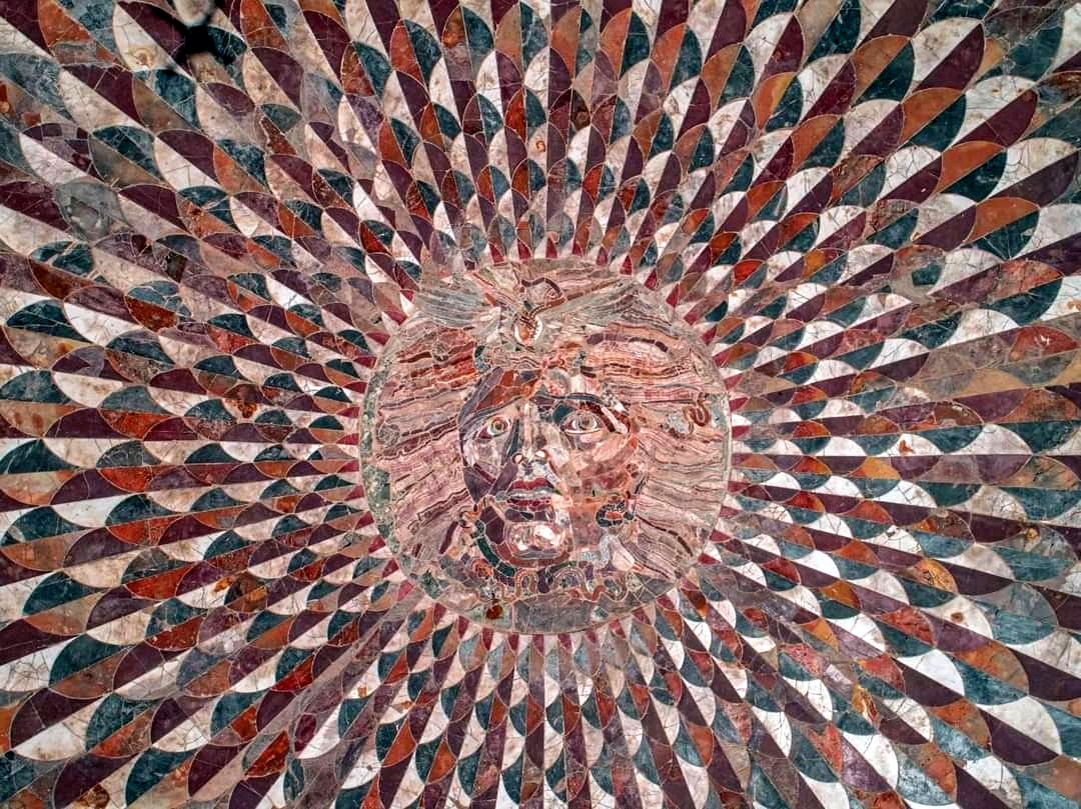 324108 A view of the Medusa mosaic, made of colorful marble using the