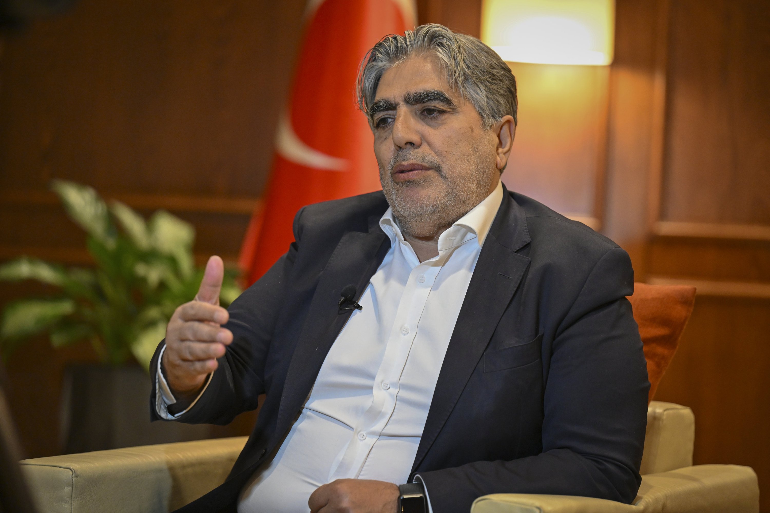 324267 Professor Şahin Albayrak from the Technical University of Berlin speaks during an interview with Anadolu Agency (AA), Berlin, Germany, April 18, 2024. (AA Photo)