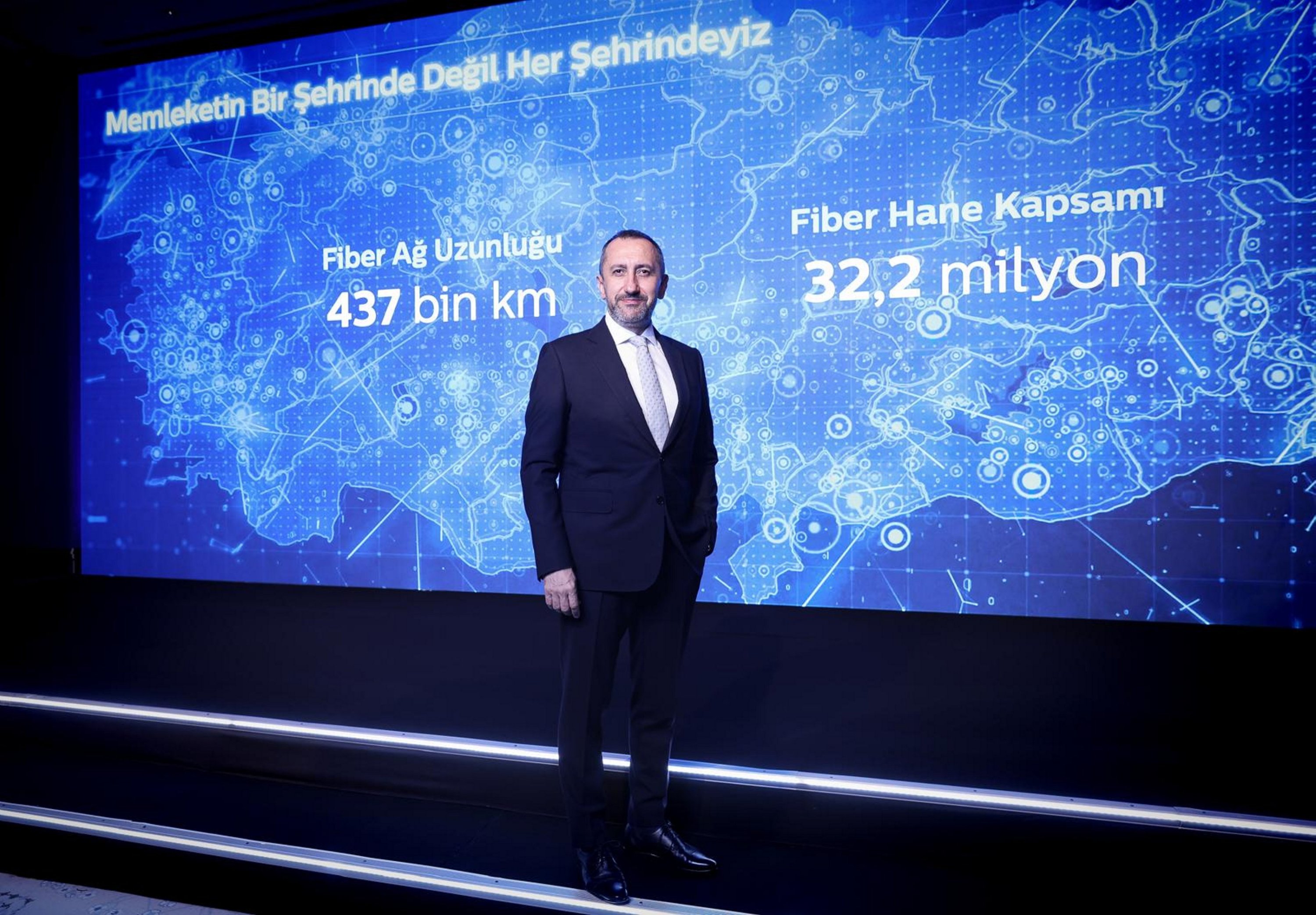 325263 Türk Telekom CEO poses for a photo after announcing the company's 2023 financial and operational results, in Istanbul, Türkiye, April 18, 2024. (AA Photo)