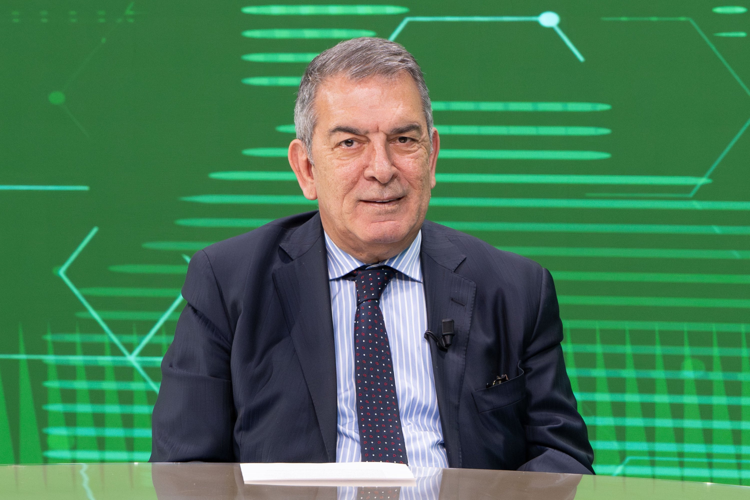 327896 Turkish Archery Federation (TAF) President Abdullah Topaloğlu speaks during an interview with AA Sports Talks, Ankara, Türkiye, May 13, 2024. (AA Photo)